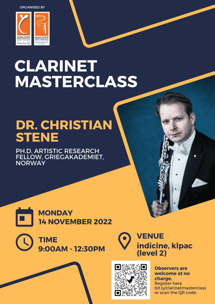 202211_Clarinet Masterclass by klpac Symphonic Band