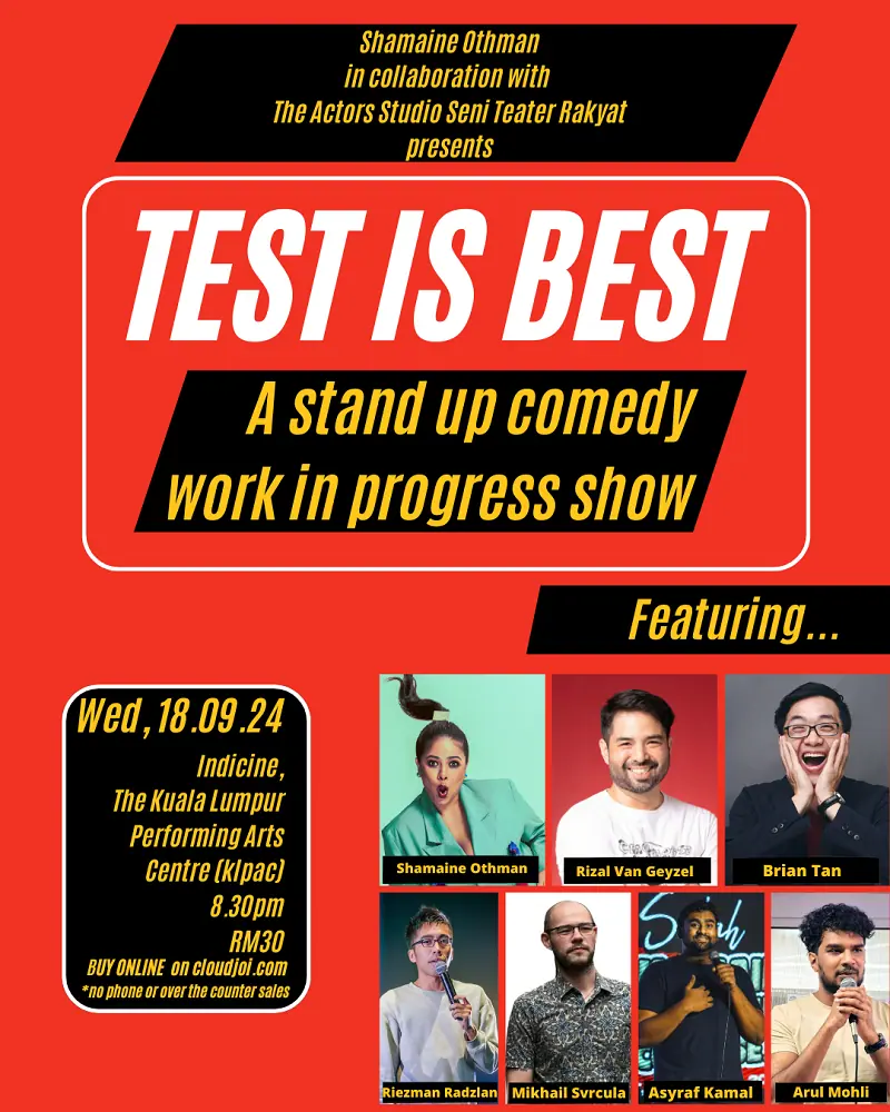 Test is Best 18 Sept poster